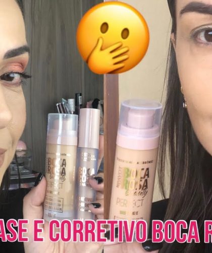 BASE E CORRETIVO BOCA ROSA (PELE COM LINHAS) teste da ÁGUA e FLASH