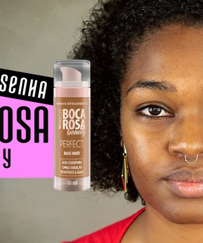 TESTEI A BASE DA BOCA ROSA EM PELE NEGRA