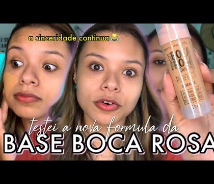 TESTEI A *NOVA* FÓRMULA DA BASE DA BOCA ROSA! | PRIMEIRAS IMPRESSÕES