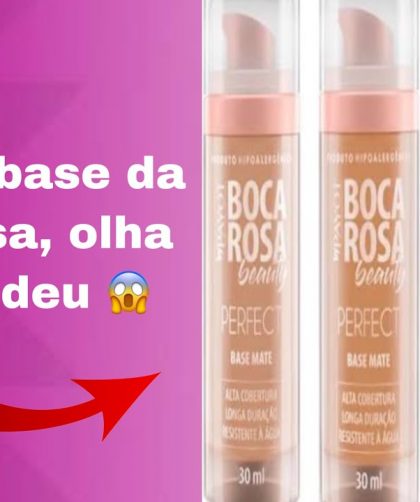 Base boca rosa – testando duas cores