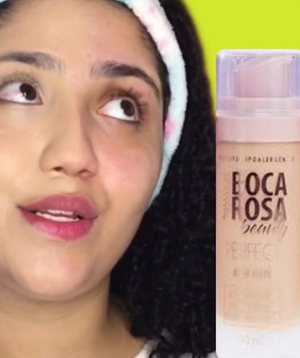 BASE BOCA ROSA BEAUTY – TESTE DA ÁGUA, TRANSFERÊNCIA e DURABILIDADE