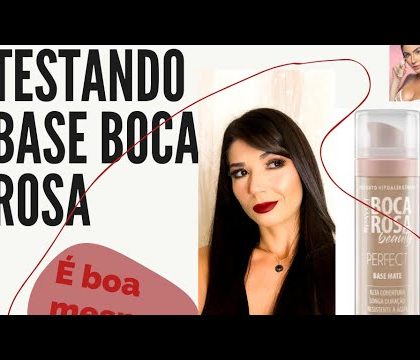 Testando a base da boca rosa