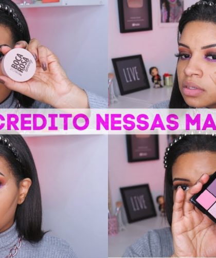 TESTANDO MAKES – BOCA ROSA l RUBY ROSE l DAILUS l LUDURANA  e UM CÍLIOS BAPHÔOO  COM  MEU NOME 🔥