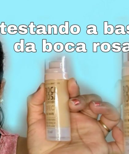 Testando a base da boca rosa