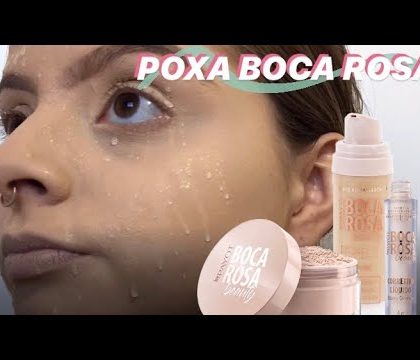 TESTANDO A LINHA COMPLETA DE PELE DA BOCA ROSA