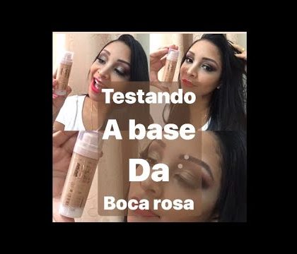 Testando a Base da Boca Rosa 🌹