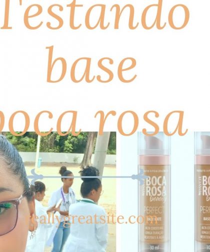 Testando a base da boca rosa e fui testar a base na ação social de aferir pressão