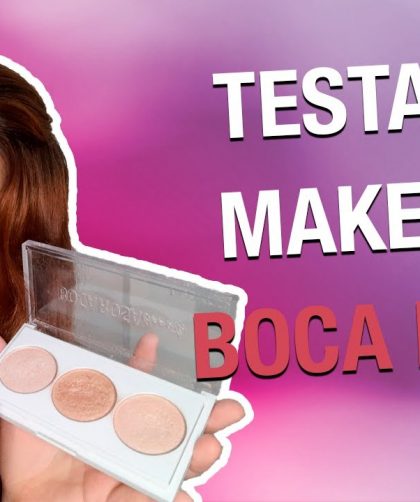 Boca Rosa: Testando Maquiagem