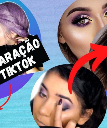 Testando MAQUIAGEM COLORIDA do PINTEREST 💜 ROXA e ROSA (NUNCA FIZ) *para gravar Tiktok*