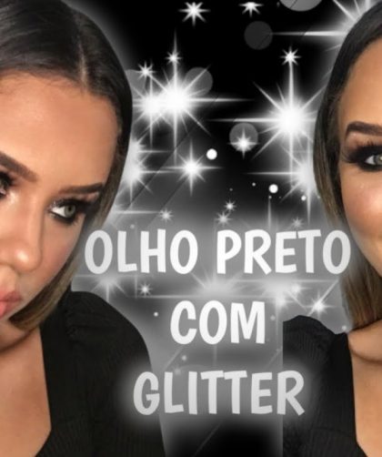 Tutorial de olho preto com glitter 🧚🏻‍♀️