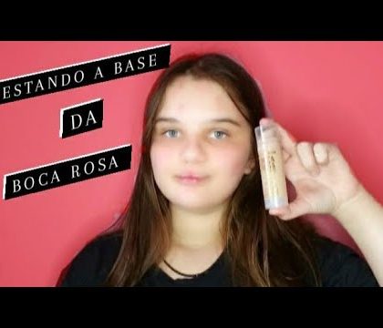 Testando a base da boca rosa (me deu alergia??)