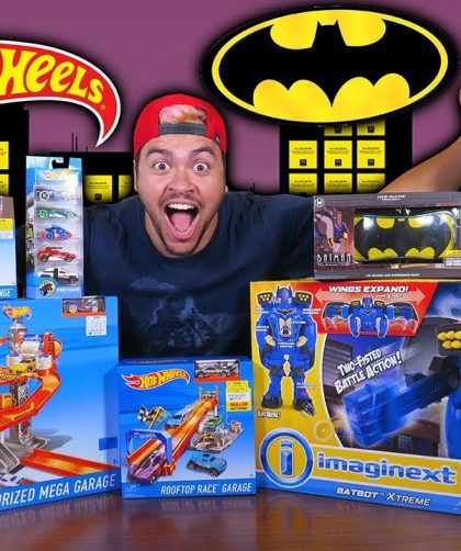 TESTANDO BRINQUEDOS RADICAIS DA HOT WHEELS E DO BATMAN !! (BONECO GIGANTE E POSTO DE LAVAR CARRO)