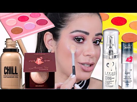 testando makes | base chill , paletas vizzela , Just glow, LFpro, Tracta …