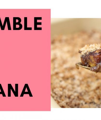 CRUMBLE DE BANANA SEM GLÚTEN E VEGANO