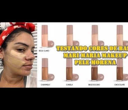 Testando cores de base Mari Maria Makeup pele morena