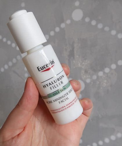 Hyaluron-filler Pore Minimizer Serum Eucerin testado na pele oleosa