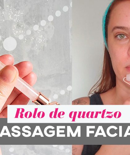 Aprenda como usar rolinho de massagem facial de quartz