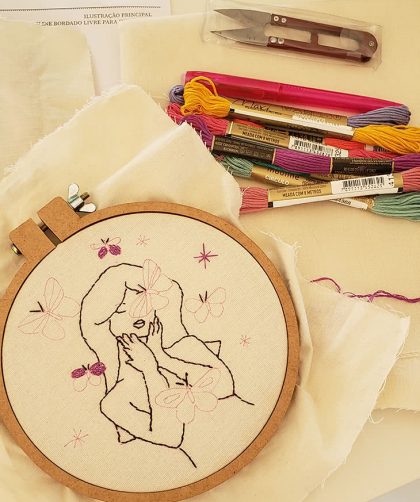 Fiz um curso de bordado online e essa é minha experiência