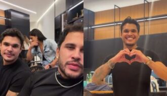 Lucas Guimarães surge em clima de intimidade com affair, Andrew Halliday