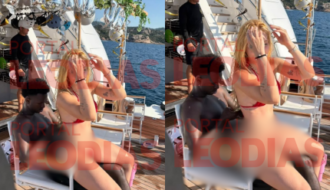 Juntos na Itália, Virginia publica foto no colo de Vini Jr. em rede social privada