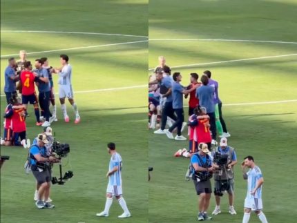 Confusão na final da Copa! Jogadores brigam e atitude de Messi rouba a cena Confusão na final da Copa! Jogadores brigam e atitude de Messi rouba a cena