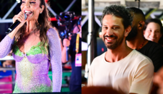 Namorado de Ivete Sangalo, Thiago Maia acompanha a cantora durante festival