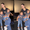 Ary Mirelle leva os filhos para o cinema pela primeira vez em sessão privada