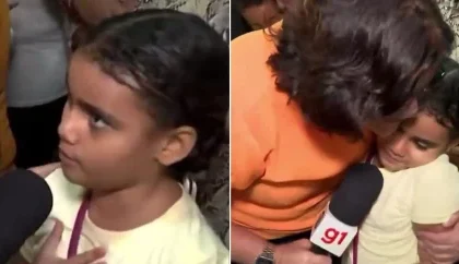 Menina de 8 anos emociona repórter ao vivo ao falar da saudade da mãe que morreu Menina de 8 anos emociona repórter ao vivo ao falar da saudade da mãe que morreu
