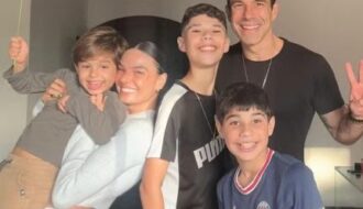 Isis Valverde comenta relação com os enteados, filhos de Marcus Buaiz: “Está sendo lindo”