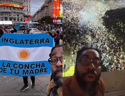 Em Buenos Aires, Lázaro Ramos registra festa após virada da Argentina contra Inglaterra