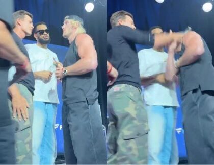 Encontro entre Tom Brady e Logan Paul termina em provocação com tapa; veja Encontro entre Tom Brady e Logan Paul termina em provocação com tapa; veja