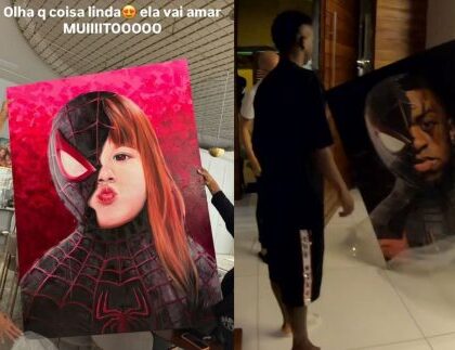 Maria Alice, filha de Virginia Fonseca, ganha quadro igual ao de Vini Jr.
