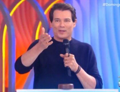 Celso Portiolli brinca após liderar pesquisa do Caldeirão, da Globo: “Mande uma DM”
