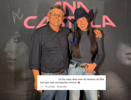 Ana Castela rebate acusação de que o pai vive às suas custas: “Muito trabalhador” Ana Castela rebate acusação de que o pai vive às suas custas: “Muito trabalhador”