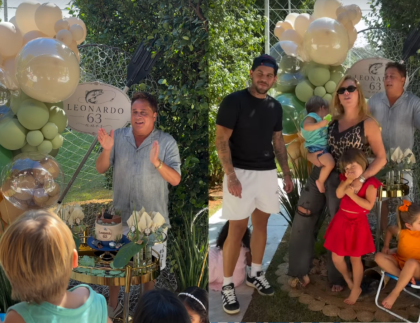 Leonardo celebra 63 anos em festa intimista com tema de pescaria