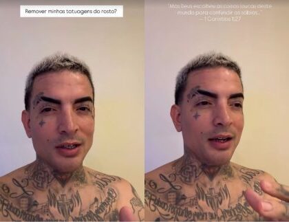 MC Guimê rebate ataques às tatuagens no rosto após mudança no visual: “Não vou remover” MC Guimê rebate ataques às tatuagens no rosto após mudança no visual: “Não vou remover”