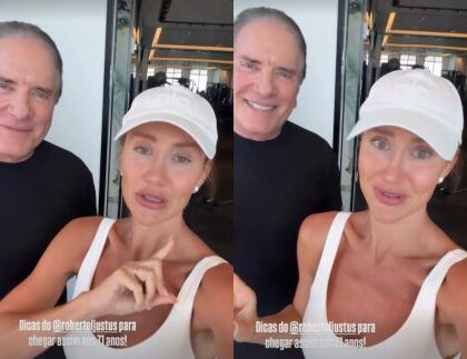 Ana Paula Siebert elogia físico de Roberto Justus aos 71 anos e afirma: “Tem um coxão”