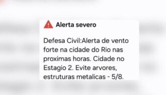 Ventos fortes no Rio: Defesa Civil emite “alerta severo” nesta quarta-feira