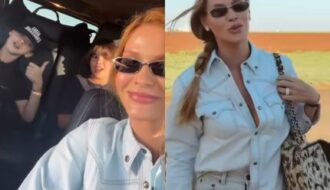 Andressa Suita chega de jatinho com os filhos para acampar em Barretos: “Vai começar”