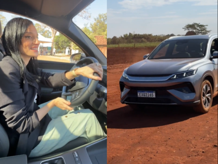 Repórter do Leo Dias testa novo BYD em estrada de terra e mostra desempenho na prática