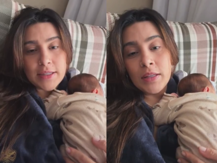 Lauana Prado compartilha nova rotina com filho recém-nascido: “Rotina se costurando”
