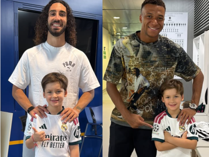 Tainá Militão leva filho com Léo Pereira para conhecer astros do Real Madrid