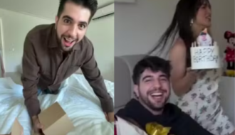Nattan ganha presente luxuoso de Rafa Kalimann e brinca: “Aqui tu deu aula”
