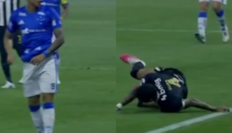 Zagueiro do Atlético-MG se revolta com Kaio Jorge após lance no clássico: “Mau-caráter”
