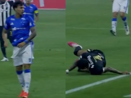 Zagueiro do Atlético-MG se revolta com Kaio Jorge após lance no clássico: “Mau-caráter”