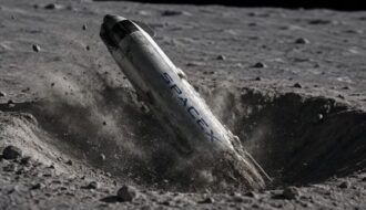 Foguete da SpaceX colide com a Lua e abre cratera de 18 metros