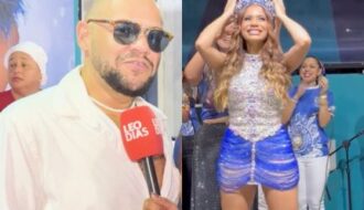 Gominho prestigia coroação de Lexa em escola de samba e a elogia: “Batalhou muito”