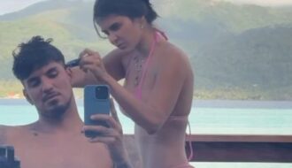 Gabriel Medina e Isabella Arantes aproveitam lua de mel na Polinésia Francesa