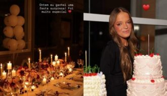 Rafa Justus ganha festa surpresa do pai e da madrasta após viagem à Grécia