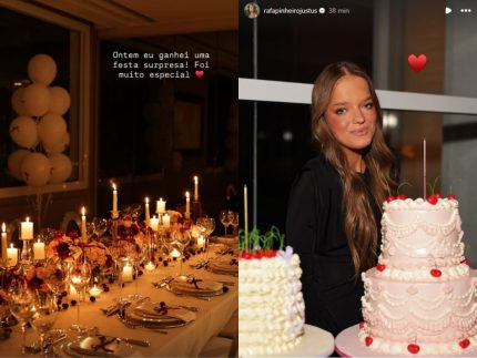 Rafa Justus ganha festa surpresa do pai e da madrasta após viagem à Grécia